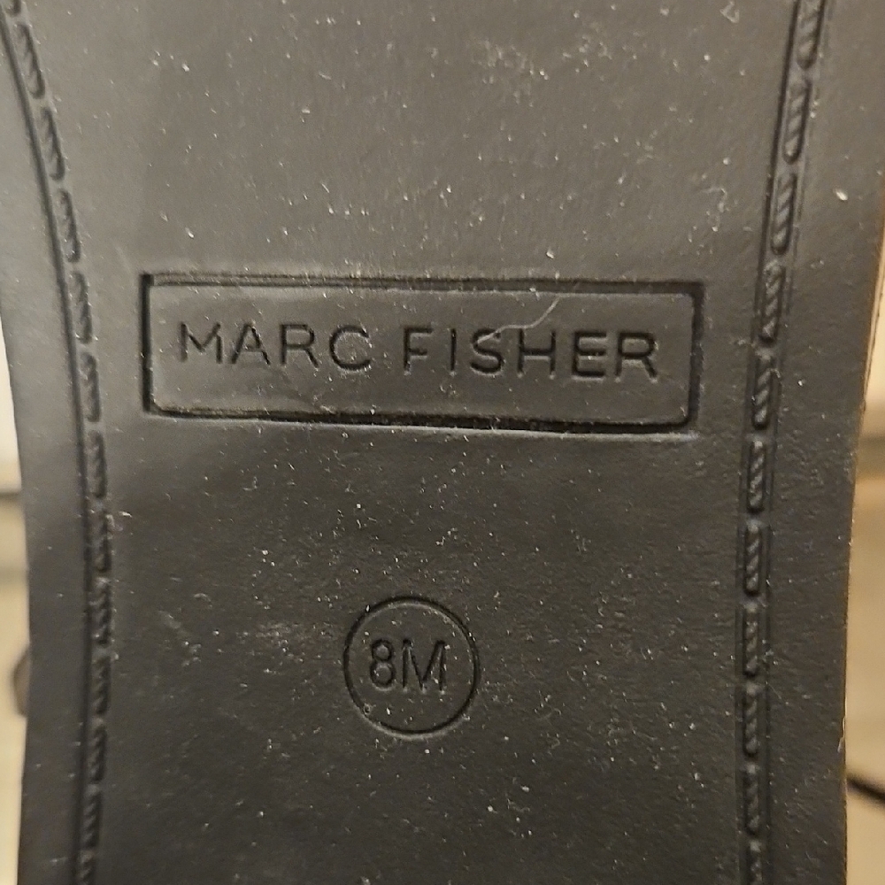 Marc Fisher White and Black Lace-Up Combat Boots - Picture 4 of 4